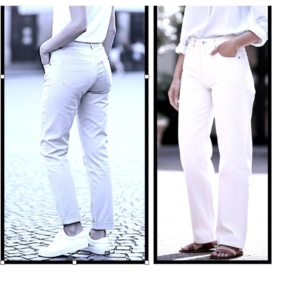 Lot of 2 Gloria Vanderbilt Amanda Short & JM Collection Petite White Pants Sz 12